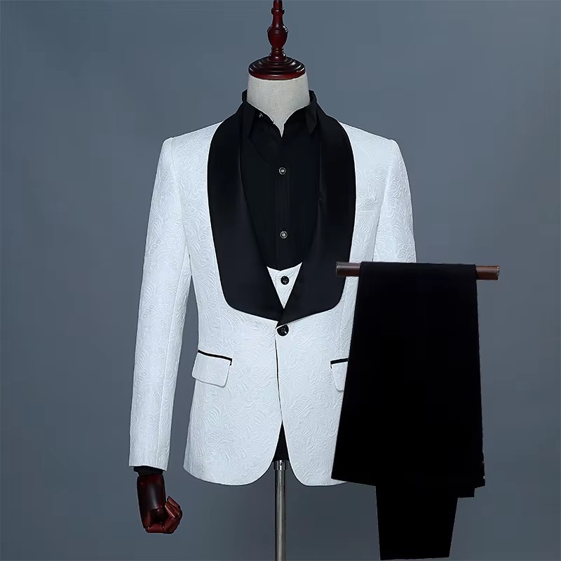 Men's Pink & White Slim Fit Th - đánh giá và giá Men Formal Wear Pink