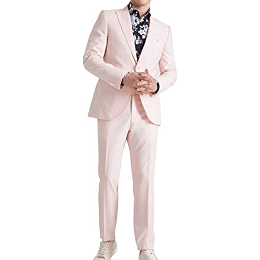 Summer Pink Suits Groom Wear S - đánh giá và giá Men Formal Wear Pink