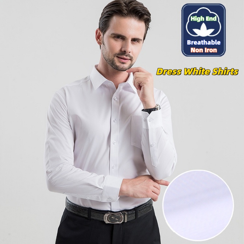 Business Man Dress White Shirt - đánh giá và giá Men Formal Office Wear Shirts