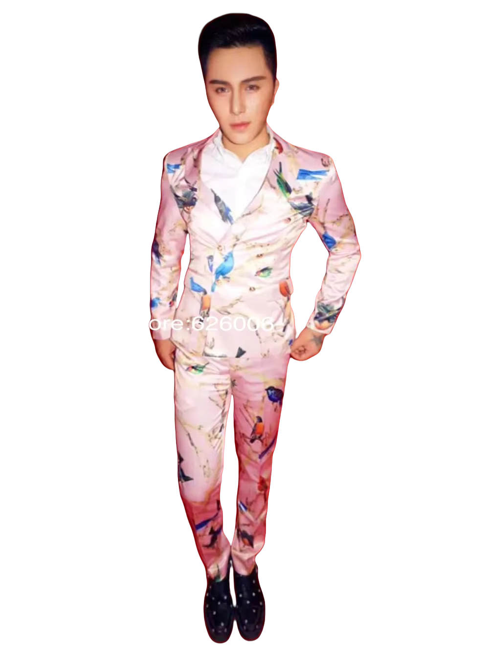 Men's Fashion Flower Pink Bird - đánh giá và giá Men Formal Wear Pink