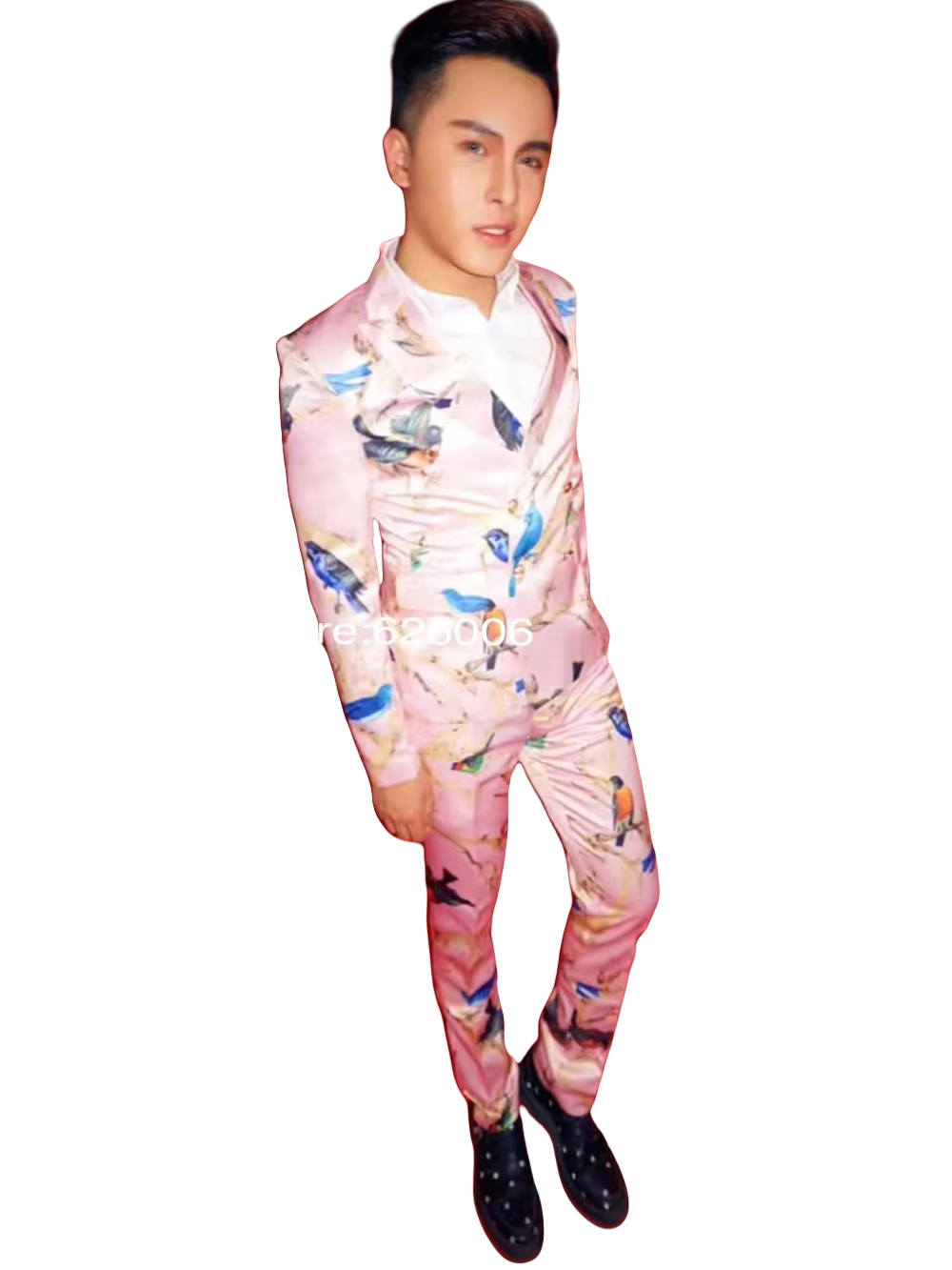 Men's Fashion Flower Pink Bird - đánh giá và giá Men Formal Wear Pink