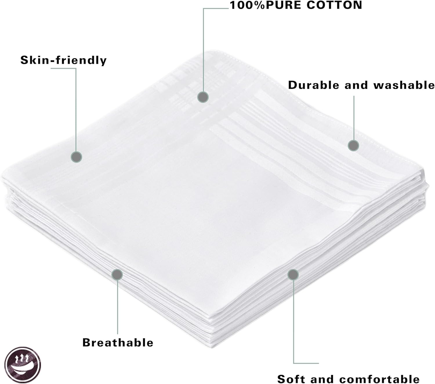 Men's Pure White 100% Cotton H - đánh giá và giá Monogrammed Handkerchief