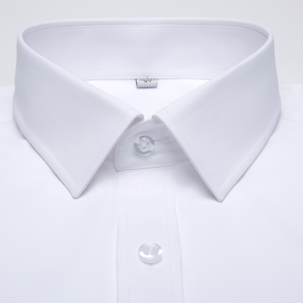 White Solid Color Men's Long S - đánh giá và giá Men Formal Office Wear Shirts