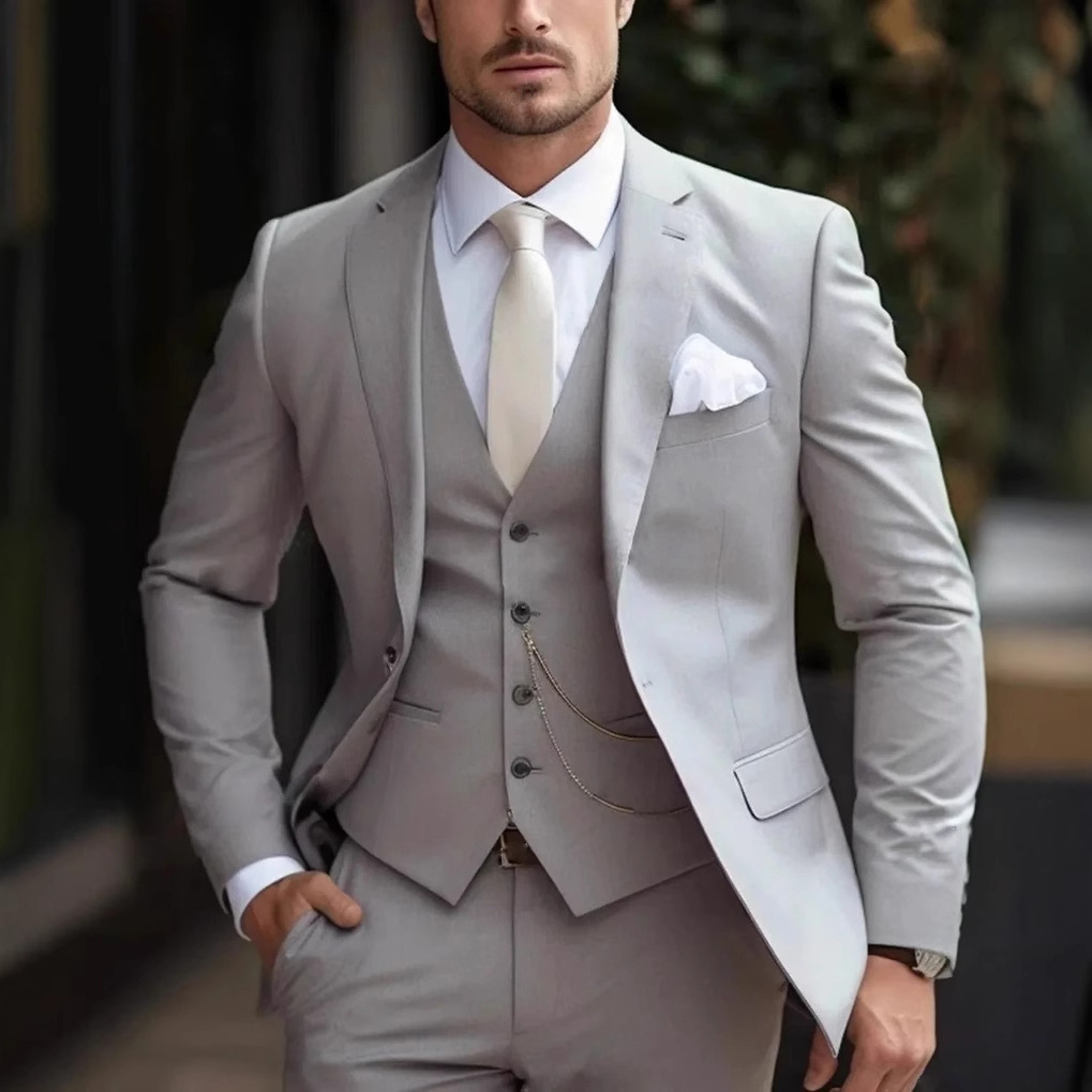3 Pieces Pink Formal Men Suits - đánh giá và giá Men Formal Wear Pink