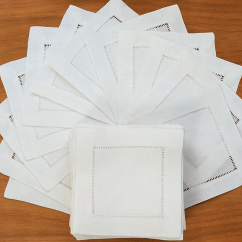 12 Pieces Cocktail Napkin Whit - đánh giá và giá Monogrammed Handkerchief
