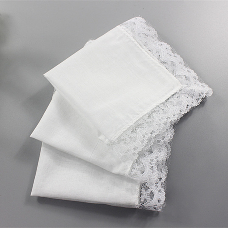 20 cái/lốc Cá Nhân trắng ren k - đánh giá và giá Monogrammed Handkerchief