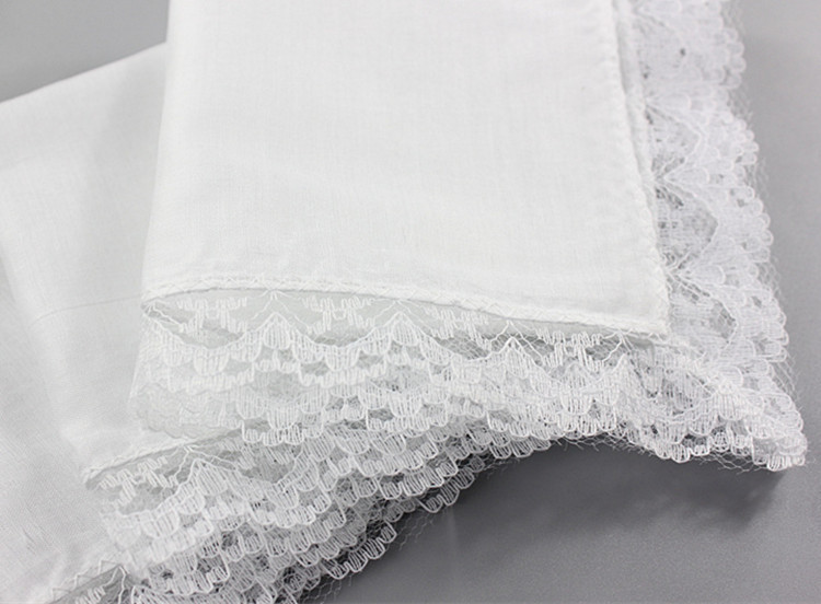 20 cái/lốc Cá Nhân trắng ren k - đánh giá và giá Monogrammed Handkerchief