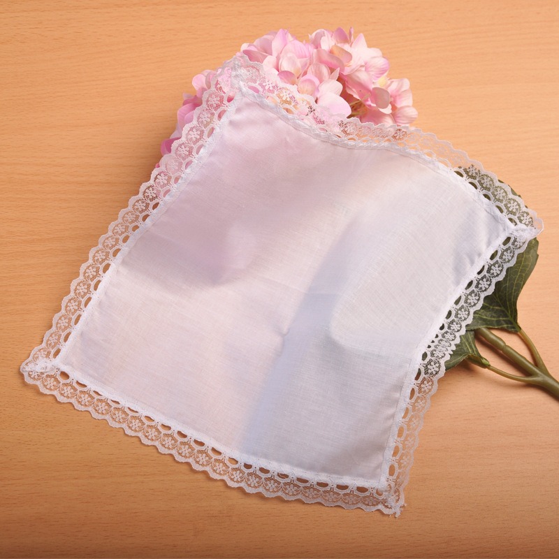 20 cái/lốc Cá Nhân trắng ren k - đánh giá và giá Monogrammed Handkerchief