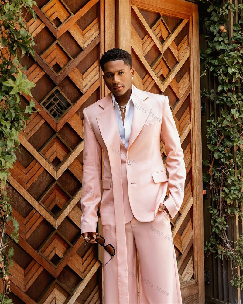 Pink Men Suit Set 2 Piece Blaz - đánh giá và giá Men Formal Wear Pink
