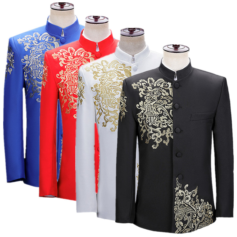 New Men Embroidered Suit Jacke - đánh giá và giá Men'S Vintage Formal Wear