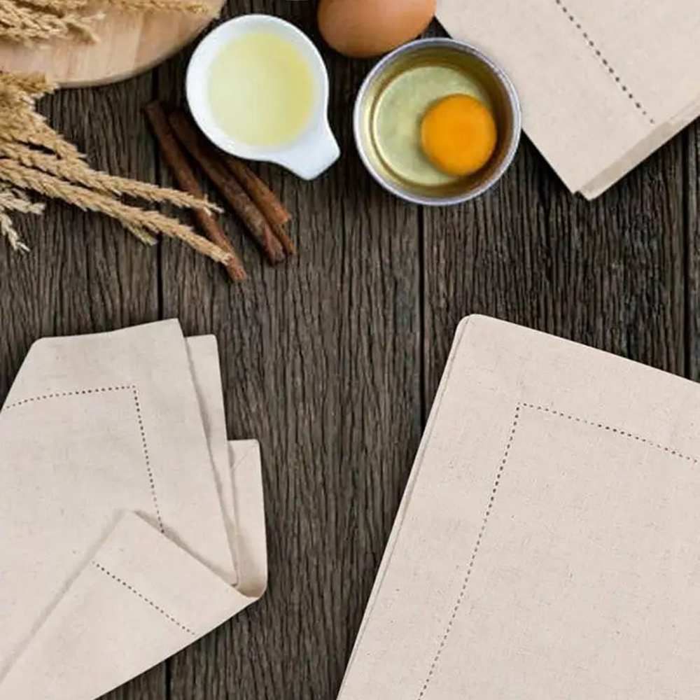6 Pieces Linen napkins White T - đánh giá và giá Monogrammed Handkerchief