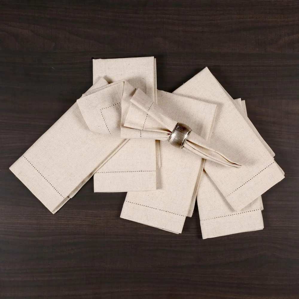 6 Pieces Linen napkins White T - đánh giá và giá Monogrammed Handkerchief