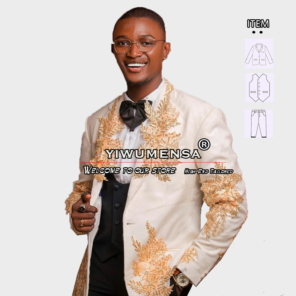 Customized 3 Pieces Suits Men  - đánh giá và giá Men'S Vintage Formal Wear