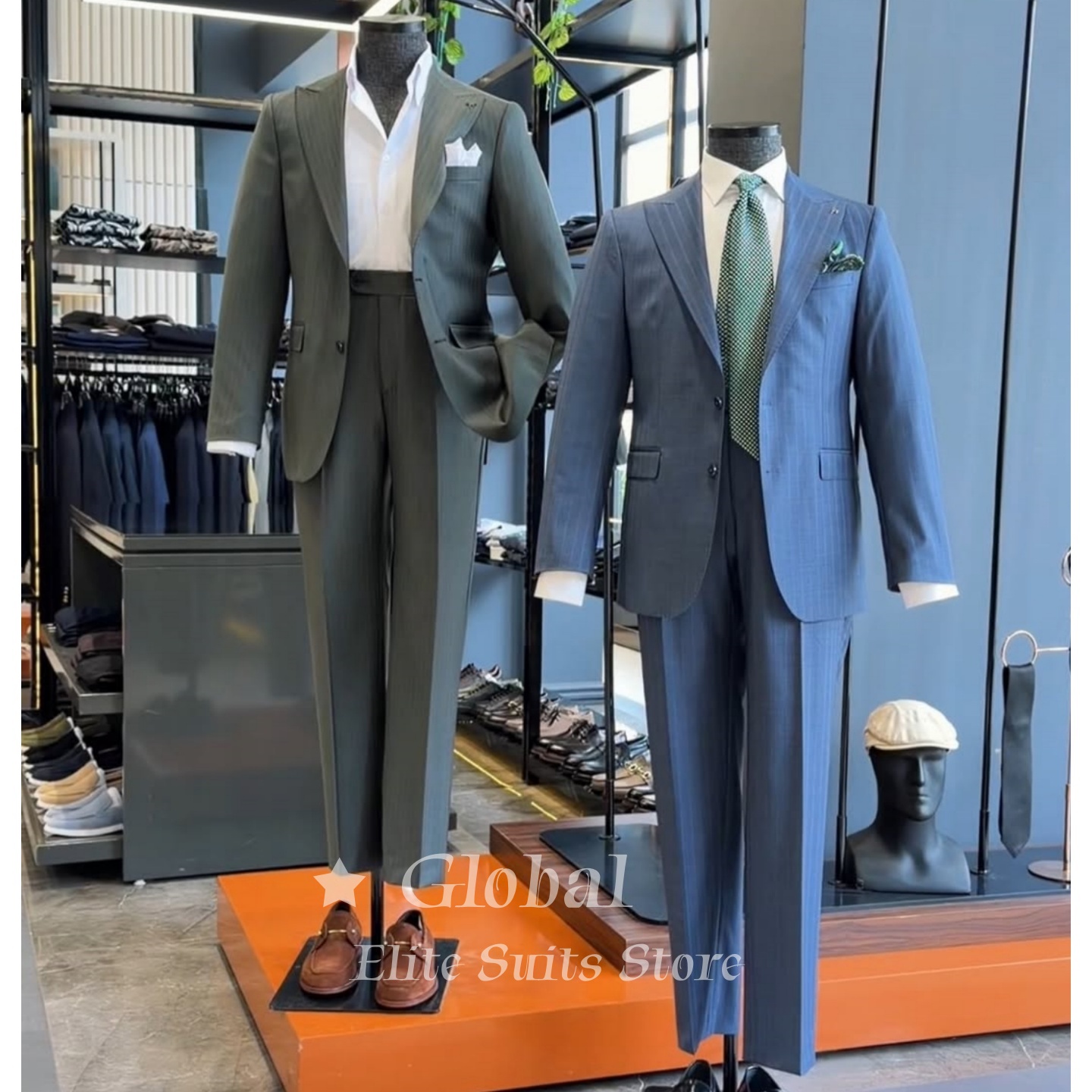 Vintage Men Two Button Blue Ch - đánh giá và giá Men'S Vintage Formal Wear