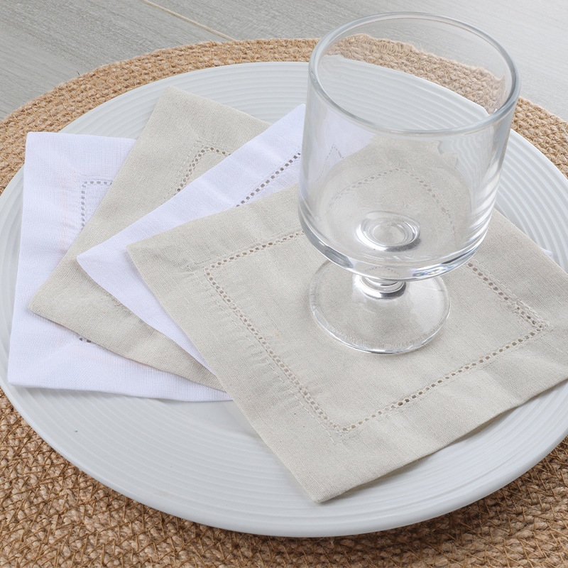 Set of 50 White Linen Hemstitc - đánh giá và giá Monogrammed Handkerchief