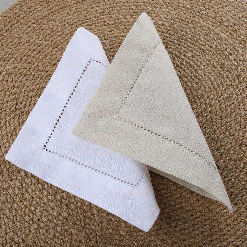 Set of 50 White Linen Hemstitc - đánh giá và giá Monogrammed Handkerchief